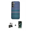 MARSİLYAN™- Galaxy S24 Kılıf Eksen Prime - Şeffaf 360 Full Body Arka Koruyucu + PVD Metal Kamera Lens - SH