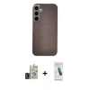 MARSİLYAN™- Galaxy S24 Kılıf Eksen Prime - Şeffaf Pasifik Cam Ekran Koruyucu + Bilvis Titan Kamera Lens - DNMR