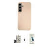 MARSİLYAN™- Galaxy S24 Kılıf Eksen Prime - Şeffaf Pasifik Cam Ekran Koruyucu + Bilvis Titan Kamera Lens - DNMR
