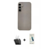 MARSİLYAN™- Galaxy S24 Kılıf Eksen Prime - Şeffaf Pasifik Cam Ekran Koruyucu + Şeffaf Kamera Lens Koruma Cam
