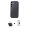 MARSİLYAN™- Galaxy S24 Kılıf Eksen Prime - Şeffaf Pasifik Cam Ekran Koruyucu + Şeffaf Kamera Lens Koruma Cam