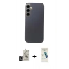 MARSİLYAN™- Galaxy S24 Kılıf Eksen Prime - Şeffaf Pasifik Cam Ekran Koruyucu + Bilvis Titan Kamera Lens - SH