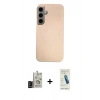 MARSİLYAN™- Galaxy S24 Kılıf Eksen Prime - Şeffaf Pasifik Cam Ekran Koruyucu + Bilvis Titan Kamera Lens - SH