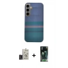 MARSİLYAN™- Galaxy S24 Kılıf Eksen Prime - Siyah 360 Mat Full Body Arka Koruyucu + Bilvis Titan Kamera Lens - TMGI