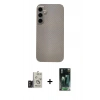 MARSİLYAN™- Galaxy S24 Kılıf Eksen Prime - Siyah 360 Mat Full Body Arka Koruyucu + Bilvis Titan Kamera Lens - TMGI