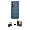 MARSİLYAN™- Galaxy S24 Kılıf Eksen Prime - Siyah 3D Antistatik Mat Seramik Nano Ekran Koruyucu + PVD Metal Kamera Lens - SH