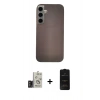 MARSİLYAN™- Galaxy S24 Kılıf Eksen Prime - Siyah 6D Antistatik Mat Seramik Hayalet Nano Ekran Koruyucu + Bilvis Titan Kamera Lens - TMGI