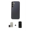 MARSİLYAN™- Galaxy S24 Kılıf Eksen Prime - Siyah 6D Antistatik Mat Seramik Hayalet Nano Ekran Koruyucu + Bilvis Titan Kamera Lens - TMGI