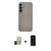 MARSİLYAN™- Galaxy S24 Kılıf Eksen Prime - Siyah 6D Antistatik Mat Seramik Hayalet Nano Ekran Koruyucu + Bilvis Titan Kamera Lens - TMGI