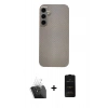 MARSİLYAN™- Galaxy S24 Kılıf Eksen Prime - Siyah 6D Antistatik Mat Seramik Hayalet Nano Ekran Koruyucu + Kamera Lens Koruma Cam - SF