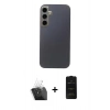 MARSİLYAN™- Galaxy S24 Kılıf Eksen Prime - Siyah 6D Antistatik Mat Seramik Hayalet Nano Ekran Koruyucu + Kamera Lens Koruma Cam - SF
