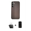 MARSİLYAN™- Galaxy S24 Kılıf Eksen Prime - Siyah 6D Antistatik Mat Seramik Hayalet Nano Ekran Koruyucu + Kamera Lens Koruma Cam - SF