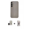 MARSİLYAN™- Galaxy S24 Kılıf Eksen Prime - Siyah Bilvis 3D Cam Ekran Koruyucu + Bilvis Titan Kamera Lens - GD