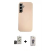 MARSİLYAN™- Galaxy S24 Kılıf Eksen Prime - Siyah Bilvis 3D Cam Ekran Koruyucu + Bilvis Titan Kamera Lens - GD