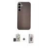 MARSİLYAN™- Galaxy S24 Kılıf Eksen Prime - Siyah Bilvis 3D Cam Ekran Koruyucu + Bilvis Titan Kamera Lens - GD