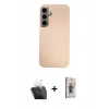 MARSİLYAN™- Galaxy S24 Kılıf Eksen Prime - Siyah Bilvis 3D Cam Ekran Koruyucu + Kamera Lens Koruma Cam - SF