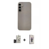 MARSİLYAN™- Galaxy S24 Kılıf Eksen Prime - Siyah Bilvis 3D Cam Ekran Koruyucu + Bilvis Titan Kamera Lens - TMGI