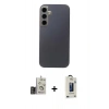 MARSİLYAN™- Galaxy S24 Kılıf Eksen Prime - Siyah Bilvis Hayalet Cam Ekran Koruyucu + Bilvis Titan Kamera Lens - GD