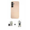 MARSİLYAN™- Galaxy S24 Kılıf Eksen Prime - Siyah Bilvis Hayalet Cam Ekran Koruyucu + Bilvis Titan Kamera Lens - GD