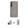 MARSİLYAN™- Galaxy S24 Kılıf Eksen Prime - Siyah Polymer Nano Ekran Koruyucu + Bilvis Titan Kamera Lens - DNMR
