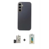 MARSİLYAN™- Galaxy S24 Kılıf Eksen Prime - Siyah Polymer Nano Ekran Koruyucu + Bilvis Titan Kamera Lens - DNMR