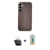 MARSİLYAN™- Galaxy S24 Kılıf Eksen Prime - Siyah Polymer Nano Ekran Koruyucu + Kamera Lens Koruma Cam - SF