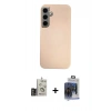 MARSİLYAN™- Galaxy S24 Kılıf Eksen Prime - Siyah Vanessa Magic Cam + Gold Bilvis Titan Kamera Lens