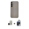 MARSİLYAN™- Galaxy S24 Kılıf Eksen Prime - Siyah Vanessa Magic Cam + Gold Bilvis Titan Kamera Lens