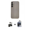 MARSİLYAN™- Galaxy S24 Kılıf Eksen Prime - Siyah Vanessa Magic Cam + PVD Metal Kamera Lens - TNGI