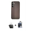 MARSİLYAN™- Galaxy S24 Kılıf Eksen Prime - Siyah Vanessa Magic Cam + Kamera Lens Koruma Cam - SF