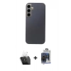 MARSİLYAN™- Galaxy S24 Kılıf Eksen Prime - Siyah Vanessa Magic Cam + Kamera Lens Koruma Cam - SF
