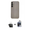 MARSİLYAN™- Galaxy S24 Kılıf Eksen Prime - Siyah Vanessa Magic Cam + Kamera Lens Koruma Cam - SF