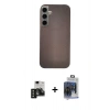 MARSİLYAN™- Galaxy S24 Kılıf Eksen Prime - Siyah Vanessa Magic Cam + PVD Metal Kamera Lens - SH