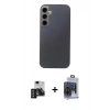 MARSİLYAN™- Galaxy S24 Kılıf Eksen Prime - Siyah Vanessa Magic Cam + PVD Metal Kamera Lens - TNGI