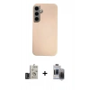 MARSİLYAN™- Galaxy S24 Kılıf Eksen Prime - Siyah Vanessa Magic Hayalet Cam + Bilvis Titan Kamera Lens - DNMR