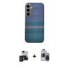 MARSİLYAN™- Galaxy S24 Kılıf Eksen Prime - Siyah Vanessa Magic Hayalet Cam + PVD Metal Kamera Lens - SH