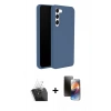 MARSİLYAN™- Galaxy S24 Kılıf Kozmos Yansıma Özel Seri - Siyah 3D Antistatik Mat Seramik Nano Ekran Koruyucu + Kamera Lens Koruma Cam - SF