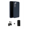 MARSİLYAN™- Galaxy S24 Kılıf Kozmos Yansıma Özel Seri - Siyah 6D Antistatik Mat Seramik Hayalet Nano Ekran Koruyucu + PVD Metal Kamera Lens - TNGI