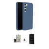 MARSİLYAN™- Galaxy S24 Kılıf Kozmos Yansıma Özel Seri - Siyah 6D Antistatik Mat Seramik Hayalet Nano Ekran Koruyucu + Bilvis Titan Kamera Lens - GD