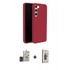 MARSİLYAN™- Galaxy S24 Kılıf Kozmos Yansıma Özel Seri - Siyah Bilvis 3D Cam Ekran Koruyucu + Bilvis Titan Kamera Lens - DNMR