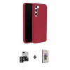 MARSİLYAN™- Galaxy S24 Kılıf Kozmos Yansıma Özel Seri - Siyah Bilvis 3D Cam Ekran Koruyucu + PVD Metal Kamera Lens - GD