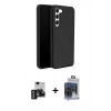 MARSİLYAN™- Galaxy S24 Kılıf Kozmos Yansıma Özel Seri - Siyah Vanessa Magic Cam + PVD Metal Kamera Lens - GD