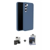 MARSİLYAN™- Galaxy S24 Kılıf Kozmos Yansıma Özel Seri - Siyah Vanessa Magic Cam + PVD Metal Kamera Lens - GD