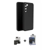 MARSİLYAN™- Galaxy S24 Kılıf Kozmos Yansıma Özel Seri - Siyah Vanessa Magic Cam + PVD Metal Kamera Lens - TNGI
