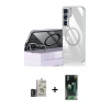 MARSİLYAN™- Galaxy S24 Kılıf Nova Doku - Şeffaf 360 Full Body Arka Koruyucu + Bilvis Titan Kamera Lens - DNMR
