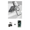 MARSİLYAN™- Galaxy S24 Kılıf Nova Doku - Şeffaf 360 Full Body Arka Koruyucu + PVD Metal Kamera Lens - GD