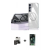 MARSİLYAN™- Galaxy S24 Kılıf Nova Doku - Şeffaf 360 Full Body Arka Koruyucu + PVD Metal Kamera Lens - GD