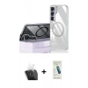 MARSİLYAN™- Galaxy S24 Kılıf Nova Doku - Şeffaf Pasifik Cam Ekran Koruyucu + Kamera Lens Koruma Cam - SF