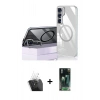 MARSİLYAN™- Galaxy S24 Kılıf Nova Doku - Siyah 360 Mat Full Body Arka Koruyucu + Kamera Lens Koruma Cam - SF