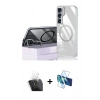 MARSİLYAN™- Galaxy S24 Kılıf Nova Doku - Siyah 3D Antistatik Cam Ekran Koruyucu + Kamera Lens Koruma Cam - SF